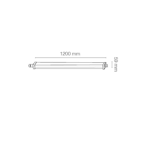 מנורת תקרה 6000K 40W מוגן מים IP65 חיבור 2 צדדים - רמבו