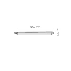מנורת תקרה 6000K 40W מוגן מים IP65 חיבור 2 צדדים - רמבו