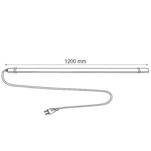 מנורה מוגנת מים 5000K 36W כבל 1.2 מטר ותקע - רמבו