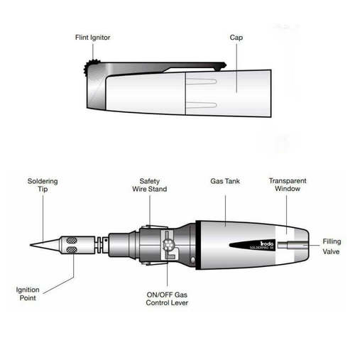 מלחם בדיל גז מקצועי אירודה 4 ב-30-70W Iroda PRO-50 1 