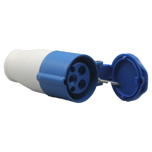 שקע נייד 3X16A כחול מוגן 200-250V IP44