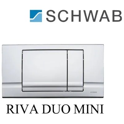 לחצן לניאגרה סמויה SCHWAB דגם RIVA DUO MINI כרום מבריק