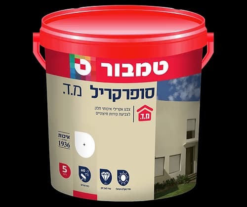 סופרקריל מ.ד לקירות חיצוניים - 5 ליטר