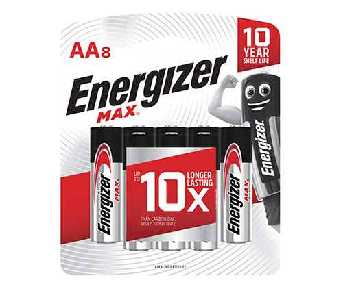 סוללות AAA במארז 8 יחידות אלקליין ENERGIZER LR6