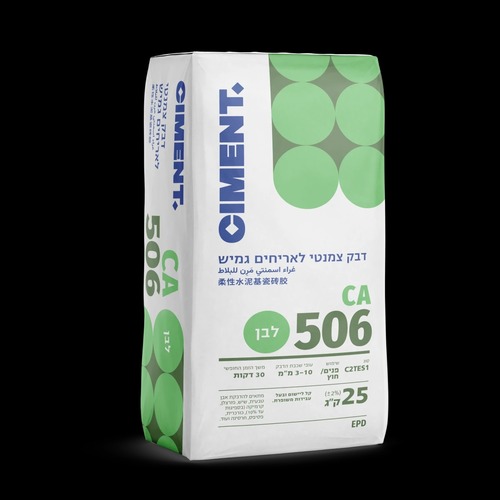 דבק צמנטי 506 - גמיש לאריחים לבן C2TES1 - שק 25 קג