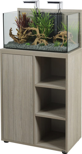 זולוקס אקווריום אידרו 60+שידה  דגם  IDRO 60 ZEBRANO GREY
