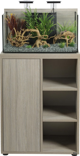 זולוקס אקווריום אידרו 60+שידה  דגם  IDRO 60 ZEBRANO GREY
