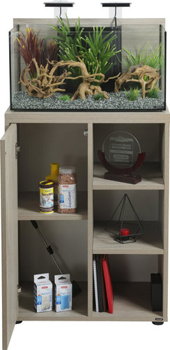 זולוקס אקווריום אידרו 60+שידה  דגם  IDRO 60 ZEBRANO GREY