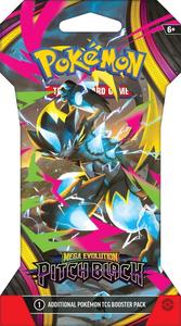 קלפי פוקימון חבילת בוסטר מוסלבת פיץ בלאק Pitch Black Sleeved Booster Pack - ME05: Pitch Black (ME05)