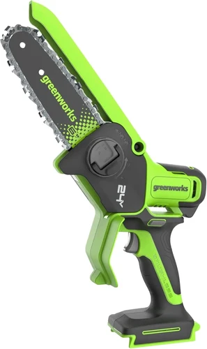 מסור שרשרת נטען קטן Greenworks 24V דור 2 עם להב 15.2 ס
