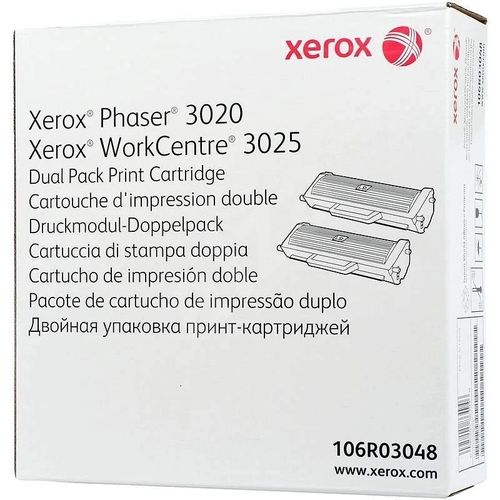 מארז כפול (2 טונרים 106R02773 ) מקורי שחור Xerox WC3025 , P3020 106R03048