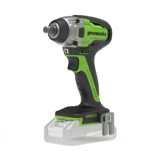 מפתח רטיטה נטען Greenworks GD24IW400 24V Brushless גוף בלבד עם תושבת ½ אינץ', מומנט 400Nm ומנוע ללא פחמים