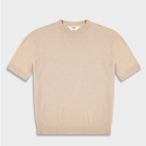 חולצה AINKER פשתן מידות XS-XXL לגברים בגוון בז' סרוג