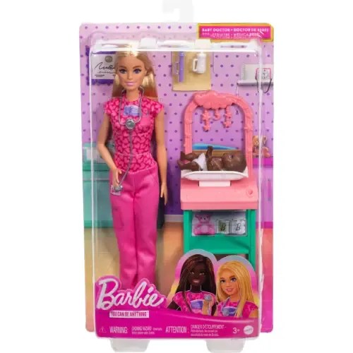 בובה ברבי רופאת תינוקות JCR71E BARBIE