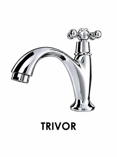 ברז פרח TRIVOR לכיור רחצה – כרום ניקל בעיצוב קלאסי עם ידיות צלב