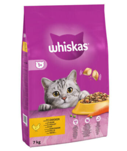 מזון לחתול בוגר ויסקס עוף 3.8 ק"ג Whiskas