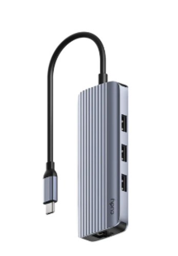 CUDY 6-IN-1 USB-C Hub with GbE & 4K@60Hz HDMI UH606