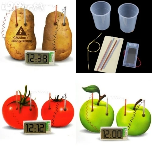 שעון יחודי להרכבה עצמית הפועל על ידי ירקות