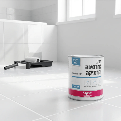 צבע לבן מט לחרסינה וקרמיקה - 750 מ