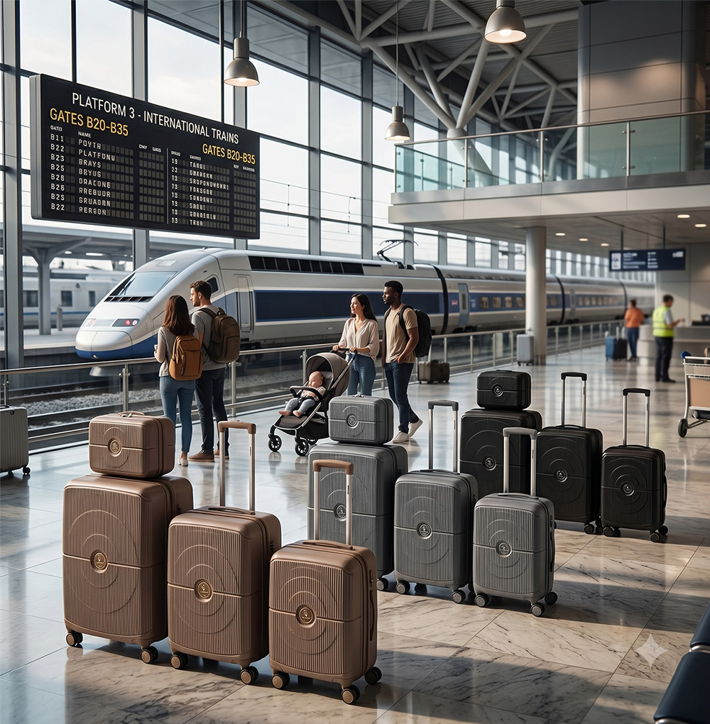 סט 4 מזוודות | PP קשיחות | System Suitcase