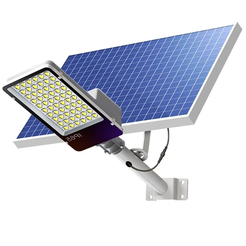 תאורת רחוב סולארית 300W עם שלט רחוק דגם גיל - לבן חם