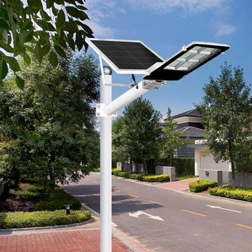 תאורת רחוב סולארית 300W עם שלט רחוק דגם גיל - לבן חם