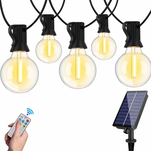 גרילנדה סולארית 10 נורות עם שלט וחיבור USB