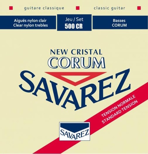 סט מיתרים לקלאסית SAVAREZ NEW CRISTAL CORUM RED standard tension 500CR