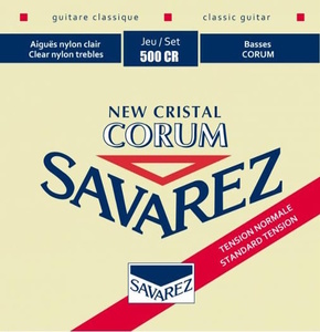 סט מיתרים לקלאסית SAVAREZ NEW CRISTAL CORUM RED standard tension 500CR