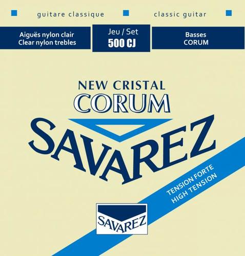 סט מיתרים לקלאסית SAVAREZ NEW CRISTAL CORUM BLUE high tension 500CJ