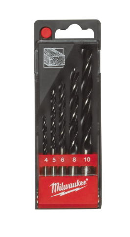 סט מקדחי עץ מילווקי Milwaukee Brad Point לפי תקן DIN 7487 E חוד מרכזי 5 יחידות דגם 4932352465