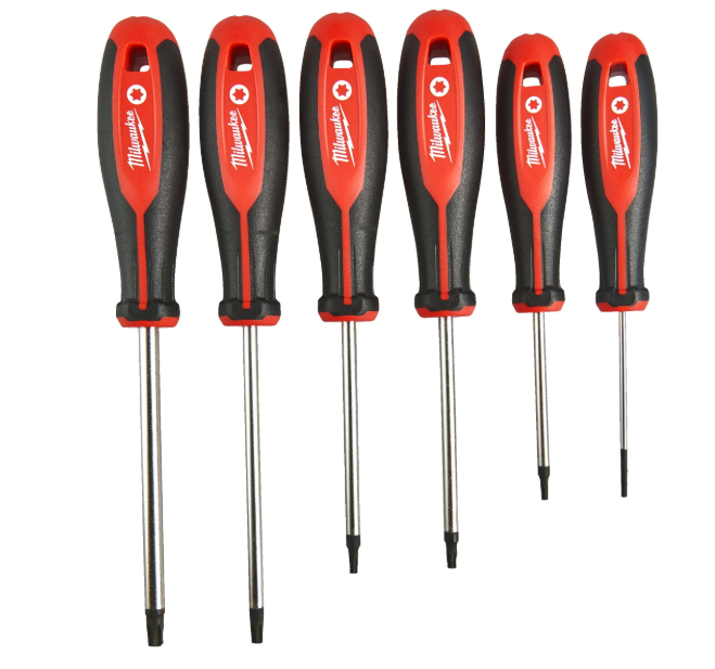 סט מברגי טורקס מילווקי Milwaukee Tri Lobe שש יחידות T10 עד T40 דגם 4932471809