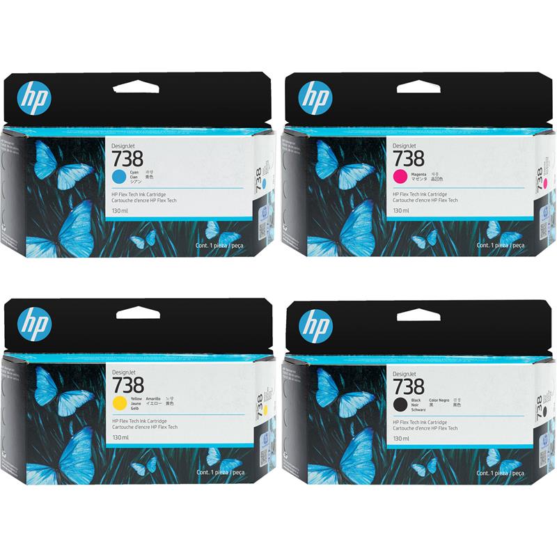 סט דיו מקורי שלם HP 738