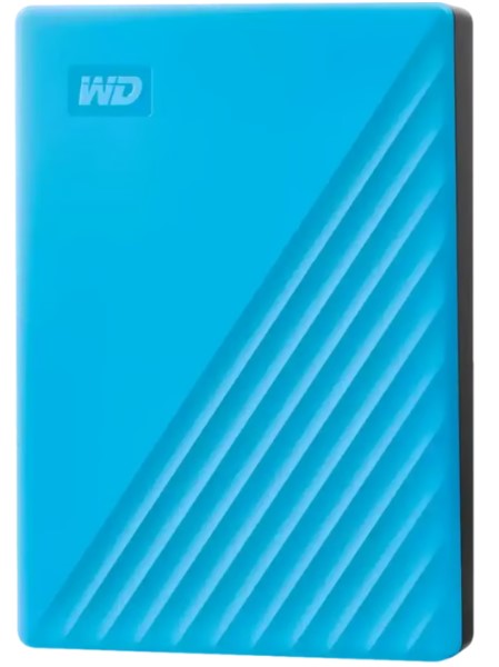 כונן קשיח חיצוני בצבע כחול Western Digital My Passport 5TB