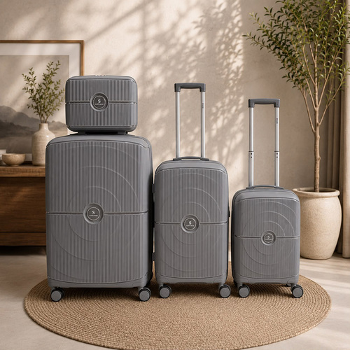 סט 4 מזוודות | PP קשיחות | System Suitcase