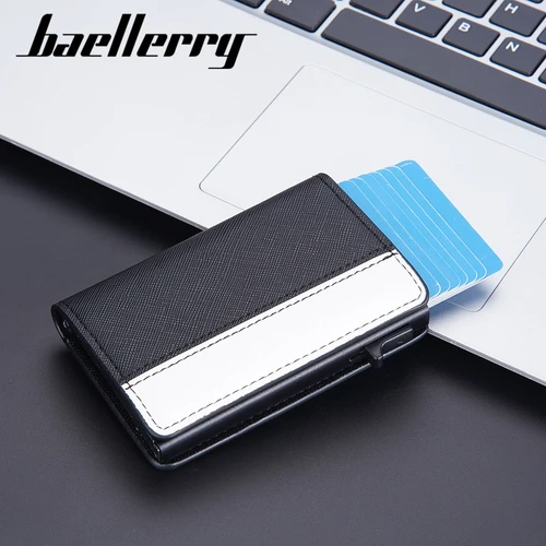 ארנק כרטיסים Baellerry | פתרון מושלם לאחסון כרטיסי אשראי | צבע שחור
