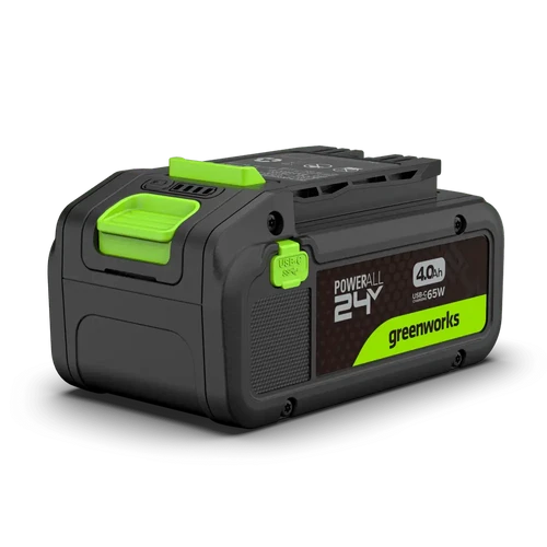 סוללת Greenworks PA400T 24V 4Ah TABLESS - יותר כוח, יותר זמן עבודה וטעינת USB-C חכמה