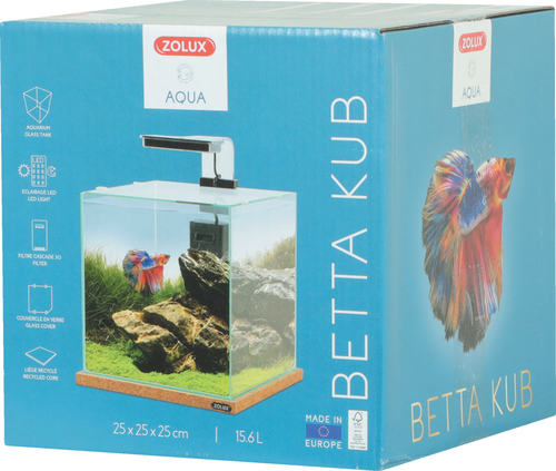 זולוקס אקווריום בטא קיוב  BETTA KUB BLACK/WHITE
