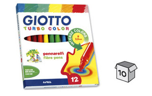 טושים 1/12 GIOTTO TURBO COLOR 