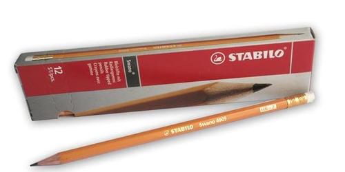 עפרון STABILO +מחק 1/12 