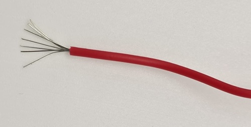 חוט רב גידי, צבע אדום 24AWG גליל של 100 מטר