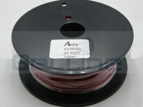 חוט רב גידי, צבע אדום 24AWG גליל של 100 מטר