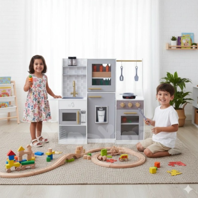 מטבח גילי מעץ לילדים | בית העץ