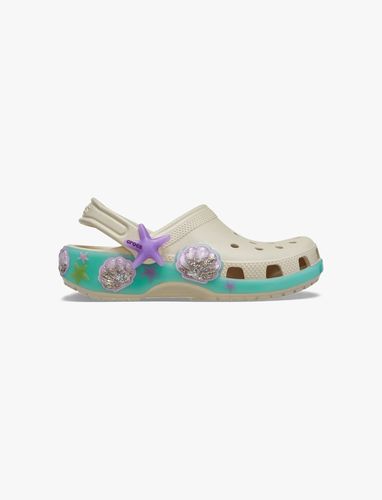 Crocs Classic Sea Sparkle Shaker Clog K - כפכפי קלוג קרוקס לילדים בצבע קרם בעיטור צדפים