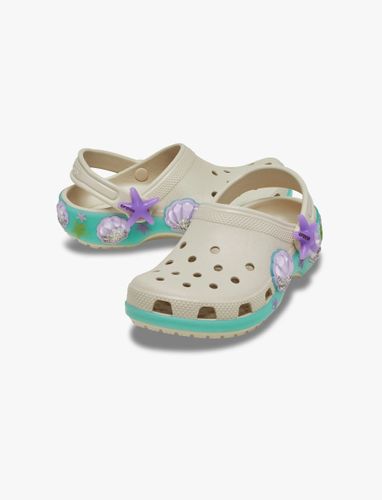 Crocs Classic Sea Sparkle Shaker Clog T - כפכפי קלוג קרוקס לילדים מידות קטנות בצבע קרם בעיטור צדפים