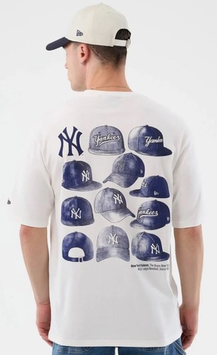 חולצת ניו ארה New Era MLB Cap Graphic White Oversized T-Shirt | גברים
