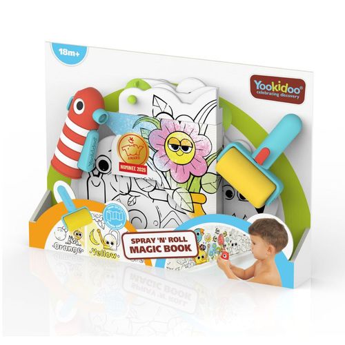 ספר קסם עם רולר וספריי למשחק באמבטיה מבית