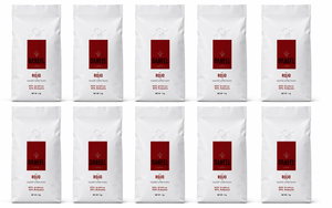 מארז 10 ק״ג פולי קפה Rojo – תערובת 60% ערביקה | Daneel Coffee