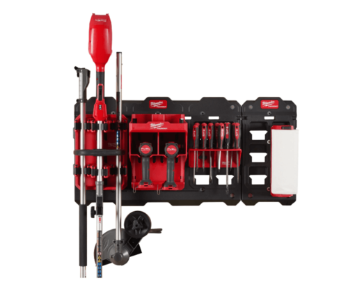 פלטת תלייה קומפקטית Milwaukee PACKOUT לקיר ולעמדת עבודה כושר נשיאה עד 22.7 ק״ג דגם 4