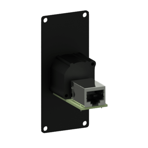 פנל 1 מקום כולל פלאג  Caymon CASY167/B EtherCON to RJ-45 - אלומניום שחור